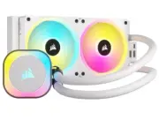 Corsair iCUE Link H100i RGB 240mm AIO CPU Cooler White Zero RPM Mode support
