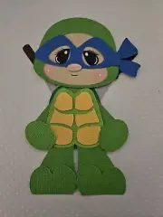 Minature Leonardo Ninja Turtle. Inspired. Scrapbook, Paper Piecing