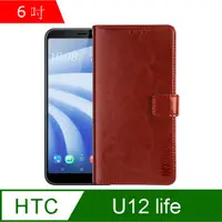 在飛比找PChome24h購物優惠-IN7 瘋馬紋 HTC U12 life (6吋) 錢包式 