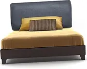 Full Coverage Headboard Cover Stretchy Elastic for Double Bed Easy Care Fabric Headboard Protector