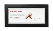 5x10 Wood Frame for 4x9 Business License Certificate with White Mat & Table-top