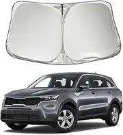 Windshield Sun Shade Sunshade Compatible with Kia Sorento 2025 2024 2023 2022 2021 SUV Accessories Car Front Windshield Sun Shade Foldable Window