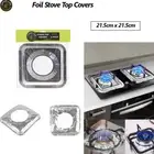 Kitchen Aluiminium Foil Stove Top Cover Gas Oil Protector Clean Pad 21.5CM Bulk