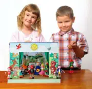 PUPPET THEATRE - 10 puppets, 6 stages, original handmade from CZECH REPUBLIC