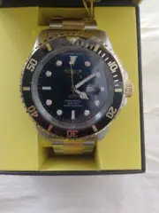 Invicta Men's 34151 Pro Diver Quartz 3 Hand Blue Dial Two Tone Analog Watch