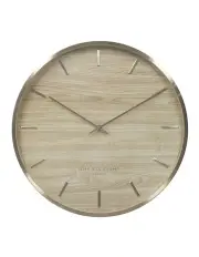 [One Six Eight London] Avalon 40cm Wooden Silent Wall Clock in Brown