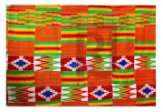 Kente Handwoven Fabric Asante Ghana Ashanti African Art Textiles 6 yards
