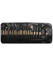 Amor Paris Women's 24pc Kabuki Foundation and Blending Concealers/Eye Shadows Makeup Brush Set with Case
