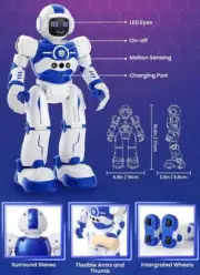 EduCuties Robot Toys for Kids,Programmable Remote Control Smart Walking Dancing