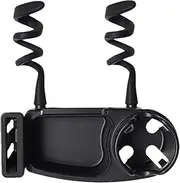 Stroller Snack Tray - ABS Food Tray, Beverage Holder Tray | Secure Snack Tray Drink Holder with Adjustable Design, Versatile Car Seat Food Tray, Soft Attachment for Stroller, todlers, infnts