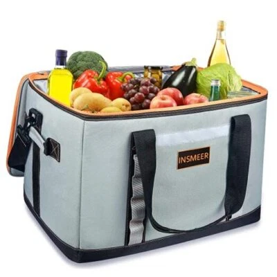 Insulated Cooler Bag 65Cans/32 Cans Large Cooler Bag Standard Edition 48L-Gray
