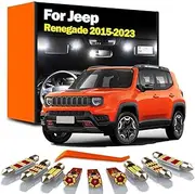 12Pcs LED Bulbs Interior Map Dome Light Kit, For Jeep Renegade 2015 2016 2017 2018 2019 2020 2021 2022 2023 Car Accessories