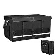 Car Storage Container, Storage Basket for Car Trunk, Foldable Oxford Fabric with Large Capacity Trolley, Load Organiser with Large Capacity, Waterproof, Pressure-resistant Automotive Spe