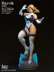 Sue Storm Fan Art Resin Statue Pro Painted 1/4 Scale - Made To Order (Abe3D)
