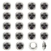 32Pcs Rhinestone Buttons, Flatback Sew on Rhinestones, Violet