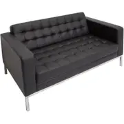 Venus Lounge Chair Two Seater Black Pu