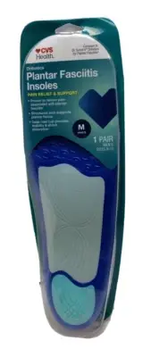 CVS Health Orthotics Plantar Fasciitis Insoles Men's (8-13) 1 Pair