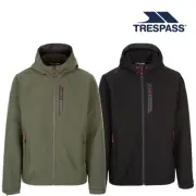 Trespass Mens Softshell Jacket Zip Pockets Chin Guard Marlon
