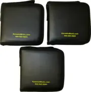 (3) 24 Disc Capacity Black CD DVD Disc Binder Karaoke Logo Storage Media