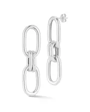 Sphera Milano Silver Link Drop Earrings
