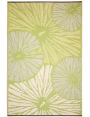 [Fab Habitat] 180x270cm Citrus Lily Green Recycled Plastic Outdoor Rug and Mat