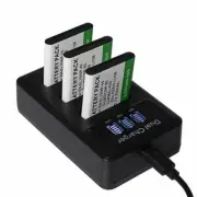 3X Battery +USB charger for Sealife DC-1400 DC1400 DC-1200 DC1200 DC-600 SL-7014