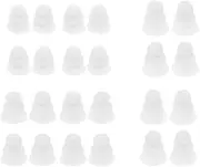 12 Pairs Triple Flange Ear Tip, S/M/L Size Triple Three Flange Noise Isolation Silicone Earbuds Tips with 3.8mm Connector Hole, Cushions Ear Caps Earplugs, Fit for Most in Ear Earphone (White)