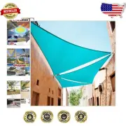 Customizable 11' Turquoise Triangle Sun Shade Sail - Heavy Duty UV Block Canopy