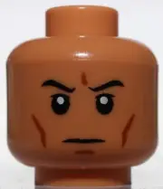 Lego 10x Nougat Minifig Head 501st Clone Trooper White Pupils Cheek Lines
