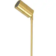 CLA Lighting Single Adjustable Head Garden Spike Light IP65 Polished Brass