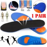 1Pair Shoe Inserts Gel Comfort Insoles for Men Women Work Boot, Shock Absorption