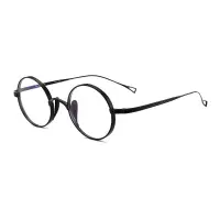 在飛比找蝦皮購物優惠-♚純鈦眼鏡框余文樂同款復古眼鏡圓框男女近視眼鏡架全框可配高度
