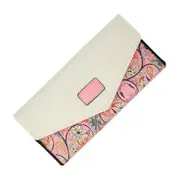 Womens Leather Wallet Floral Purse Credit Card Case-Pink