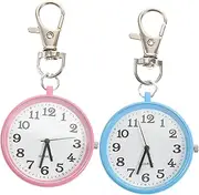 [OATIPHO] 2pcs Mini Hanging Watch Keychain Nurses Watches Fob Watch Nurse Watch Mini Watch Quartz Watch for Nurse Pocket Watch