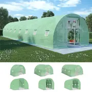 Greenhouse with Steel Foundation Outdoor Shed Planting Multi Sizes vidaXL