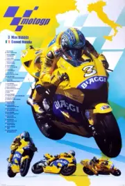 MAX BIAGGI MotoGP Superstar Honda RC211V Motorcycle Racing Classic 24x36 POSTER