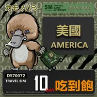 在飛比找momo購物網優惠-【鴨嘴獸 旅遊網卡】Travel Sim 美國 加拿大 10