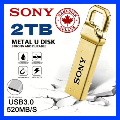 Sony USB 3.2 Flash Drive 2TB 1TB Metal Type-C U Disk Waterproof PC Phone Laptop