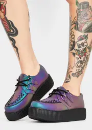 [T.U.K.] Midnight Chameleon Reflective Viva Mondo Creeper