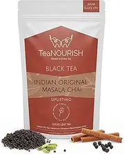 TeaNOURISH Indian Original Masala Chai Tea | Assam CTC Loose Black Tea | Blended with Cinnamon, Cardamom, Black Pepper & Cloves - 100 g