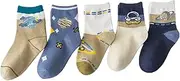 [CEWW] Boys Girls Socks Kids Animal Cotton Crew Novelty Socks Cool Digger Dinosaur Cute Unicorn Bunny Multipack Socks Toddler Socks Funny socks for Child Aged 2-10 Years,5 Pairs