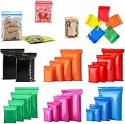 [Generic] small plastic bags for jewelry bag clear plastic Zipper Bags resealable for small business self sealing cellophane Baggies for nack Beads Bolts Pills 100Pcs (13 * 19,yellow)