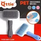 Qttie Pet Dog Cat Grooming Comb Brush Gently Removes Loose Undercoat Knots Mats