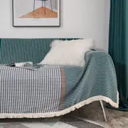 Couch Cover Houndstooth Print, Green Slipcovers for Sofas Cover Chenille Couch Covers for 1/2/3 Cushion Couch Sofa Covers