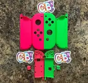Genuine Nintendo Switch Joycon Housing Shells Neon Pink (L) & Neon Green (R) OEM