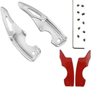 Yurefax for Subaru, BRZ S ZC6 ZD8 TS Limited Type-RS, for Toyota, 86 GTS GR Sport 2017+ Car Steering Wheel Shifter Paddle Extender Stickers Car Paddle Shifter(Silver)