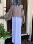 HLT570 Mocha Small NWT Match Point Linen Shirt Blouse Bolero Elastic NEW Flax