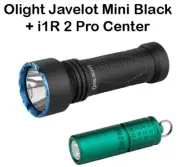 Olight Javelot Mini Black 1000 Lum Long Range EDC Flashlight & i1R 2 Pro Center