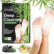 10PCS Deep Cleansing Foot Patches, Detox Foot Pads, Detox Foot Patches with Natural Bamboo Vinegar, Improve Sleep Quality Enhance Blood Circulation, Remove Body Toxins