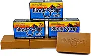 African Style Artisan Black Bar Soap with Sea Salt, Olive Oil, Coconut Oil and Shea Butter - Old Harbor Oud 3-Pack (4.5oz each)